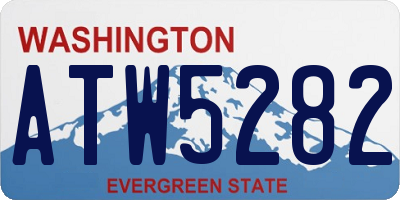 WA license plate ATW5282