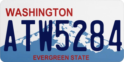 WA license plate ATW5284