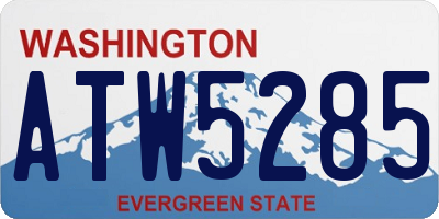 WA license plate ATW5285