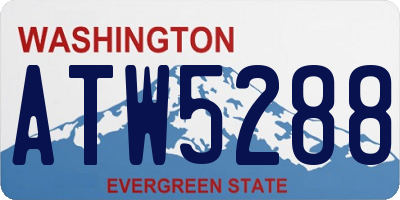 WA license plate ATW5288