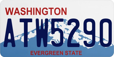 WA license plate ATW5290