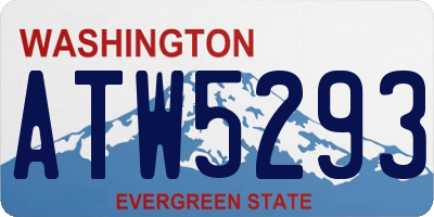 WA license plate ATW5293