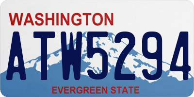 WA license plate ATW5294