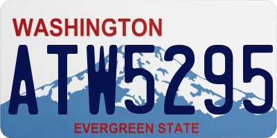 WA license plate ATW5295