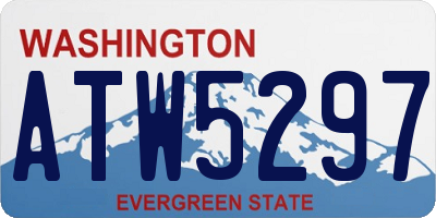 WA license plate ATW5297