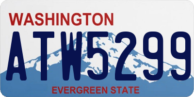 WA license plate ATW5299