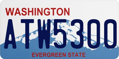 WA license plate ATW5300