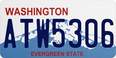 WA license plate ATW5306