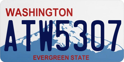 WA license plate ATW5307