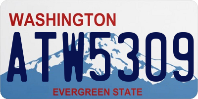 WA license plate ATW5309