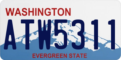 WA license plate ATW5311
