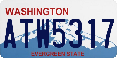 WA license plate ATW5317