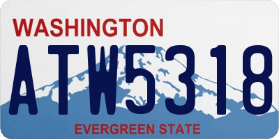 WA license plate ATW5318