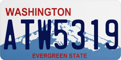 WA license plate ATW5319