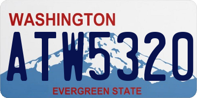 WA license plate ATW5320