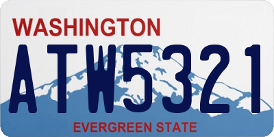 WA license plate ATW5321