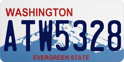 WA license plate ATW5328