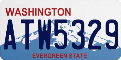 WA license plate ATW5329