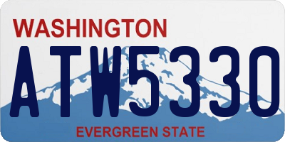 WA license plate ATW5330