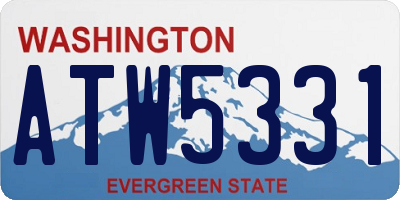 WA license plate ATW5331
