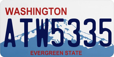 WA license plate ATW5335