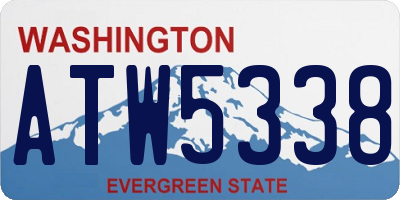 WA license plate ATW5338