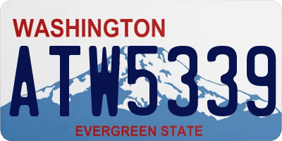 WA license plate ATW5339