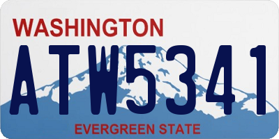 WA license plate ATW5341
