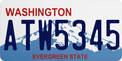 WA license plate ATW5345