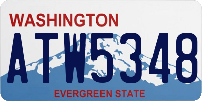 WA license plate ATW5348