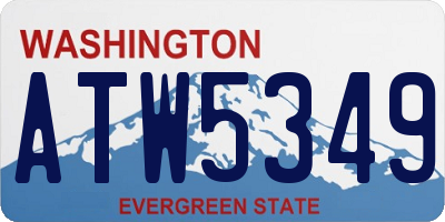 WA license plate ATW5349