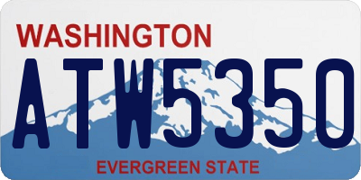 WA license plate ATW5350