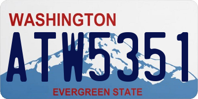 WA license plate ATW5351