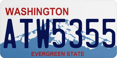 WA license plate ATW5355