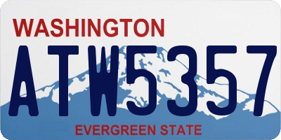 WA license plate ATW5357