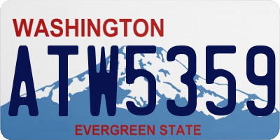 WA license plate ATW5359