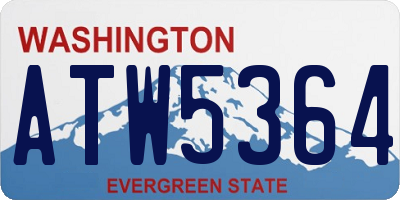 WA license plate ATW5364