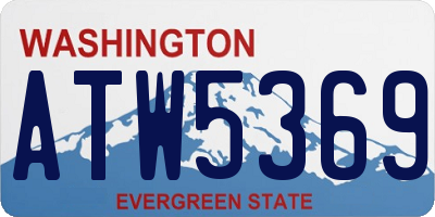 WA license plate ATW5369