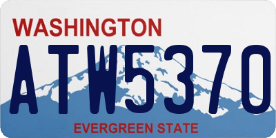 WA license plate ATW5370