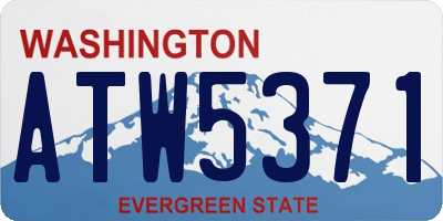 WA license plate ATW5371
