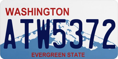 WA license plate ATW5372