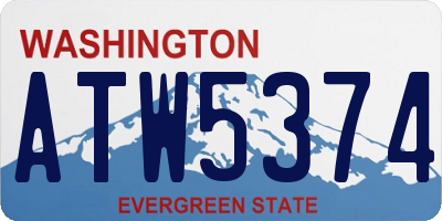 WA license plate ATW5374