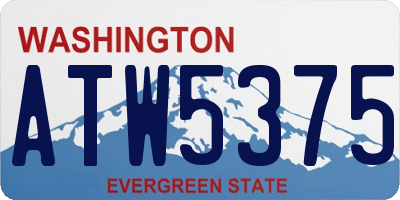 WA license plate ATW5375