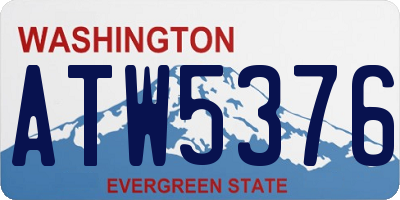 WA license plate ATW5376