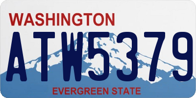 WA license plate ATW5379