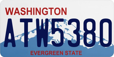 WA license plate ATW5380