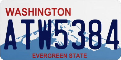 WA license plate ATW5384
