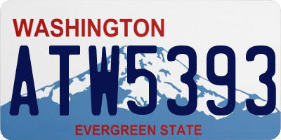 WA license plate ATW5393