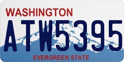 WA license plate ATW5395