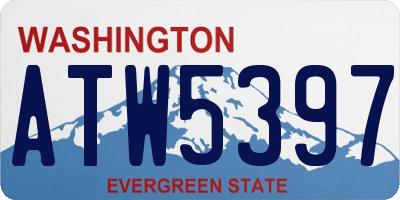 WA license plate ATW5397